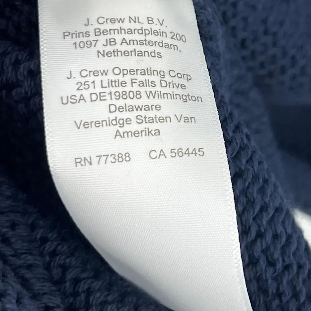 J. Crew Men's Heritage 1988 Cotton Roll-Neck Sweater Navy Size L NWT
